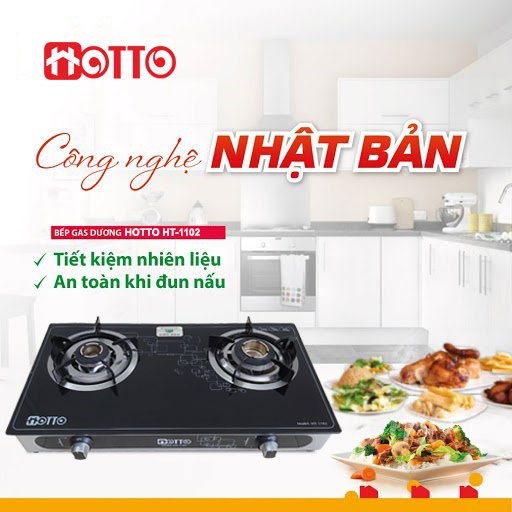 bếp gas dương kính hotto công nghệ Nhật Bản