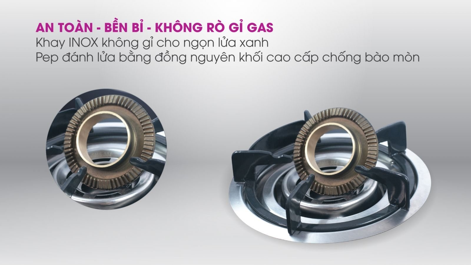 bếp gas dương kính HOTTO an toàn bền bỉ